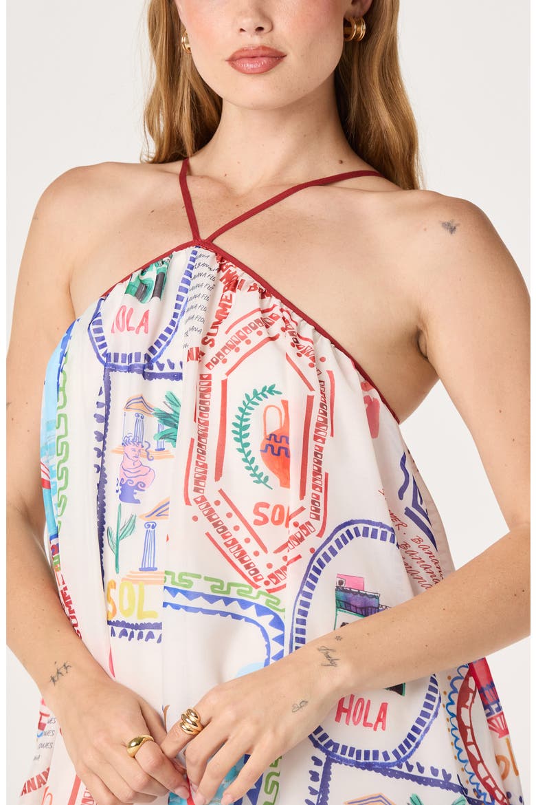 Marcela Stamp Print Minidress, Alternate, color, STAMP PRINT MULTI