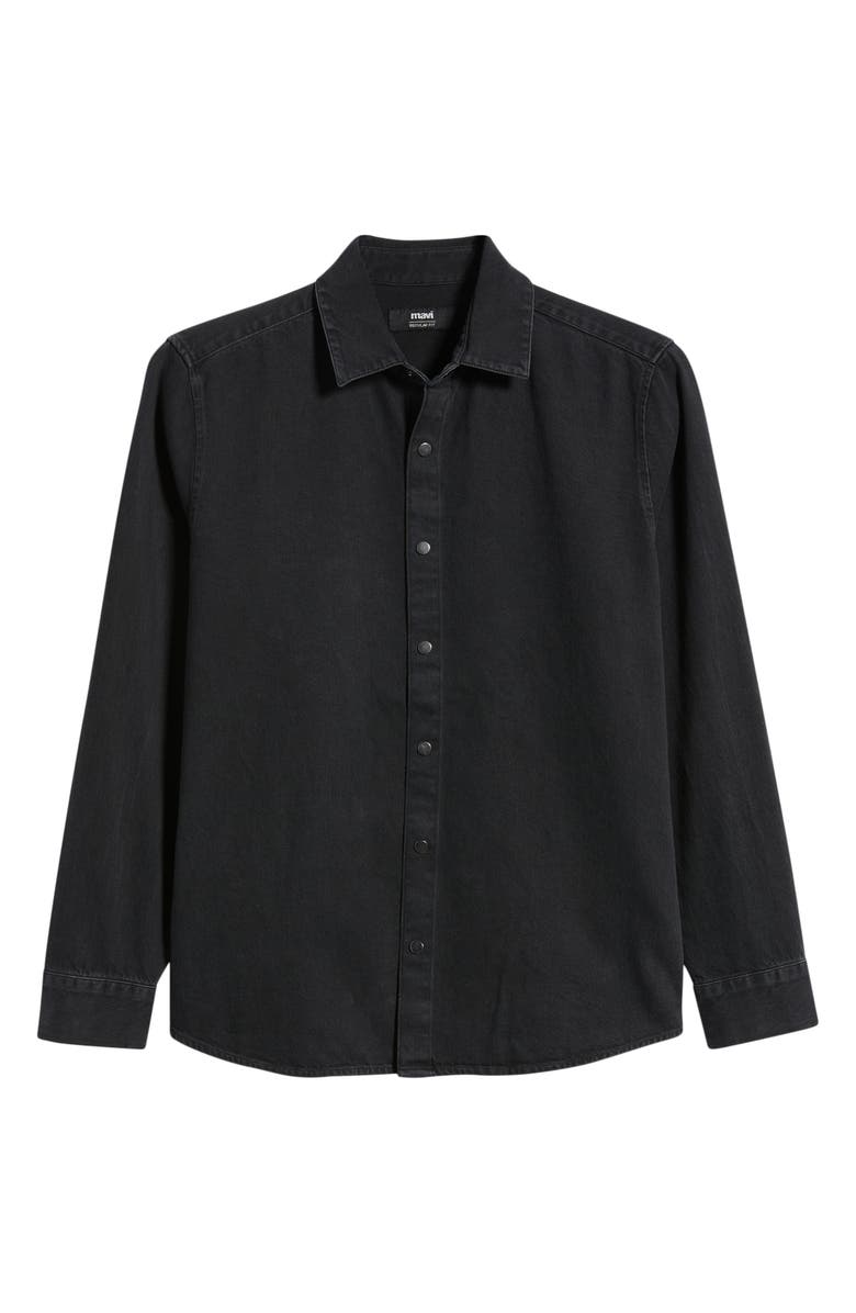 Mavi Jeans Cotton Twill Snap-Up Shirt, Main, color, 