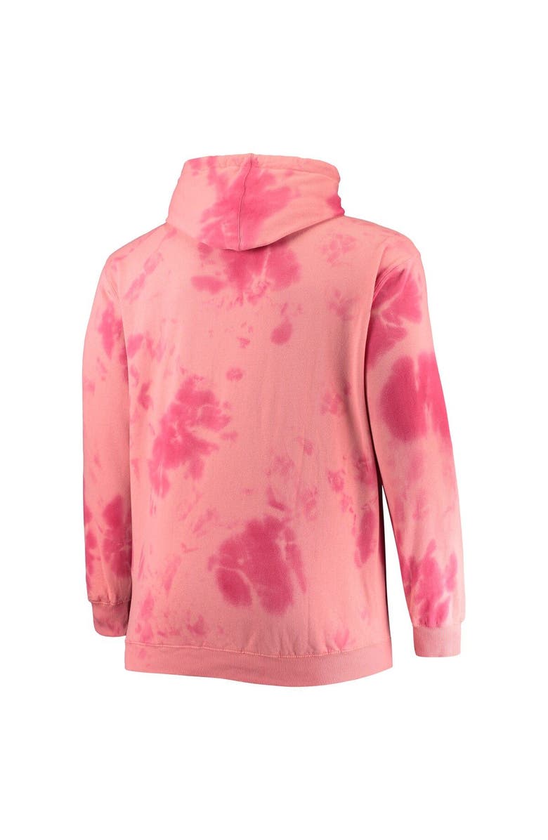 FANATICS Men's Fanatics Branded Red Chicago Bulls Big & Tall Wordmark Cloud Dye Pullover Hoodie, Alternate, color, Red