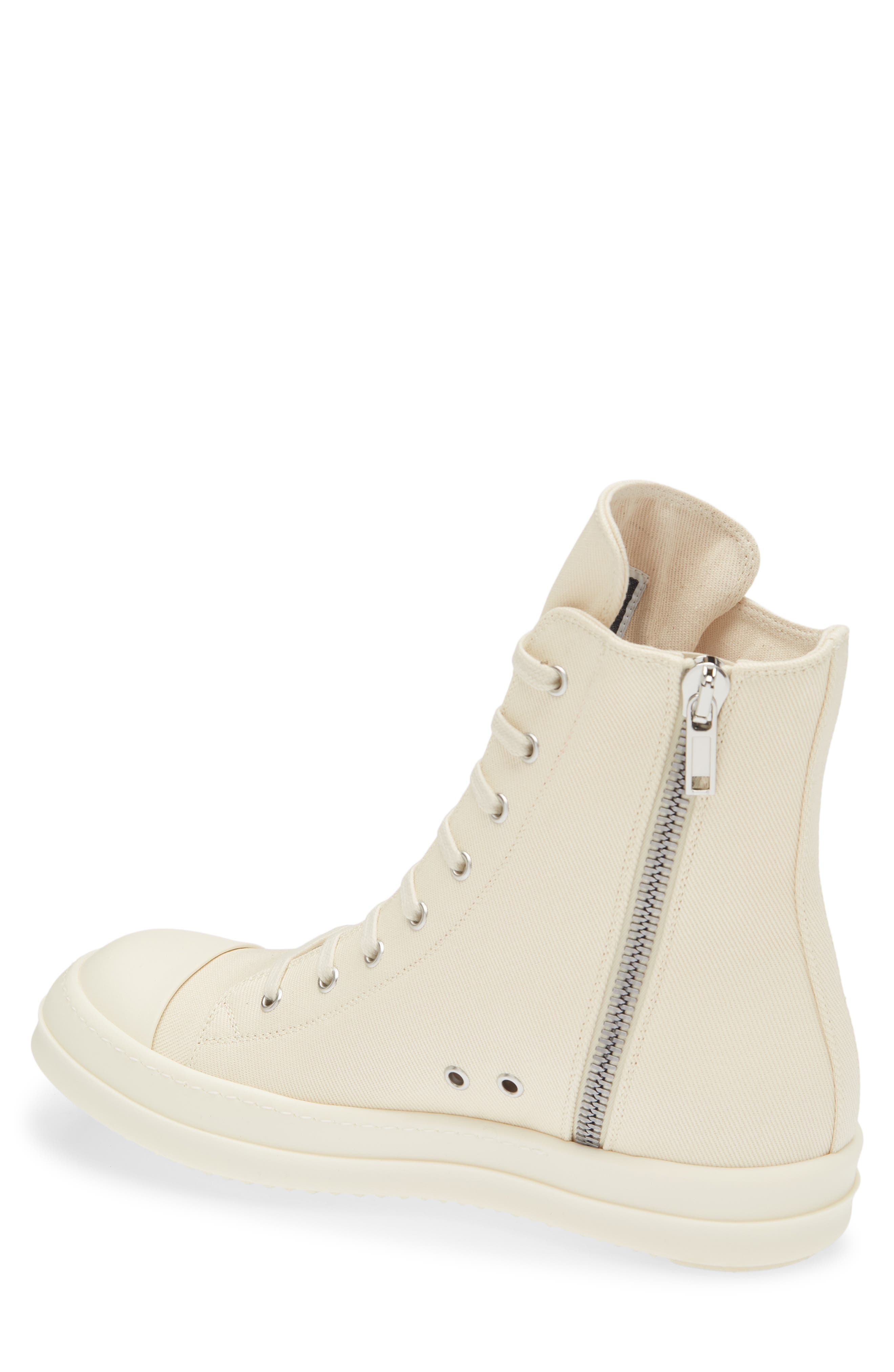 Rick Owens DRKSHDW High Top Sneaker, Alternate, color, Milk/ Pearl/ Milk/ Milk
