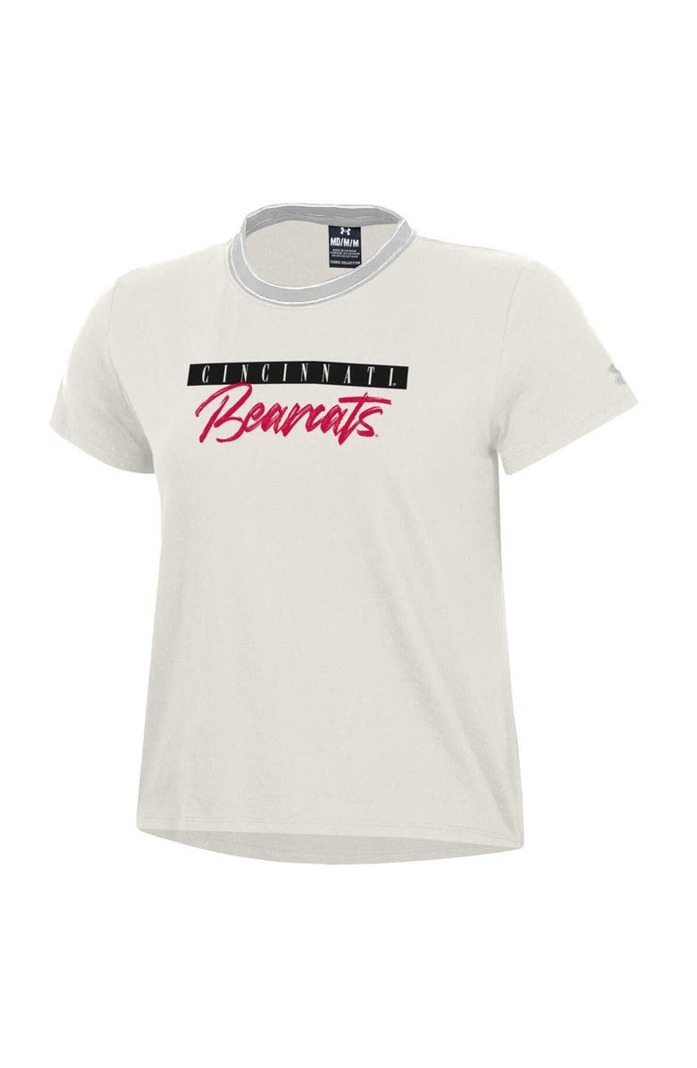 Under Armour Women's Under Armour White Cincinnati Bearcats Iconic T-Shirt, Alternate, color, Cream