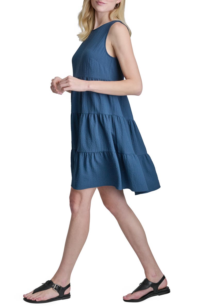 DKNY Commuter Sleeveless Swing Minidress, Alternate, color, Indigo