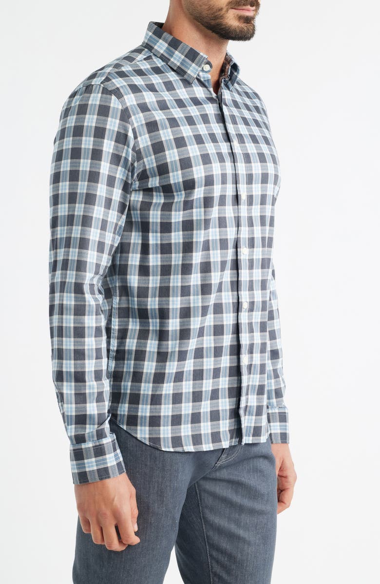 Faherty The Movement Button-Up Shirt, Alternate, color, Dark Creek Plaid