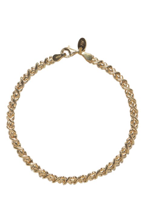 X Connecting Link Chain Bracelet