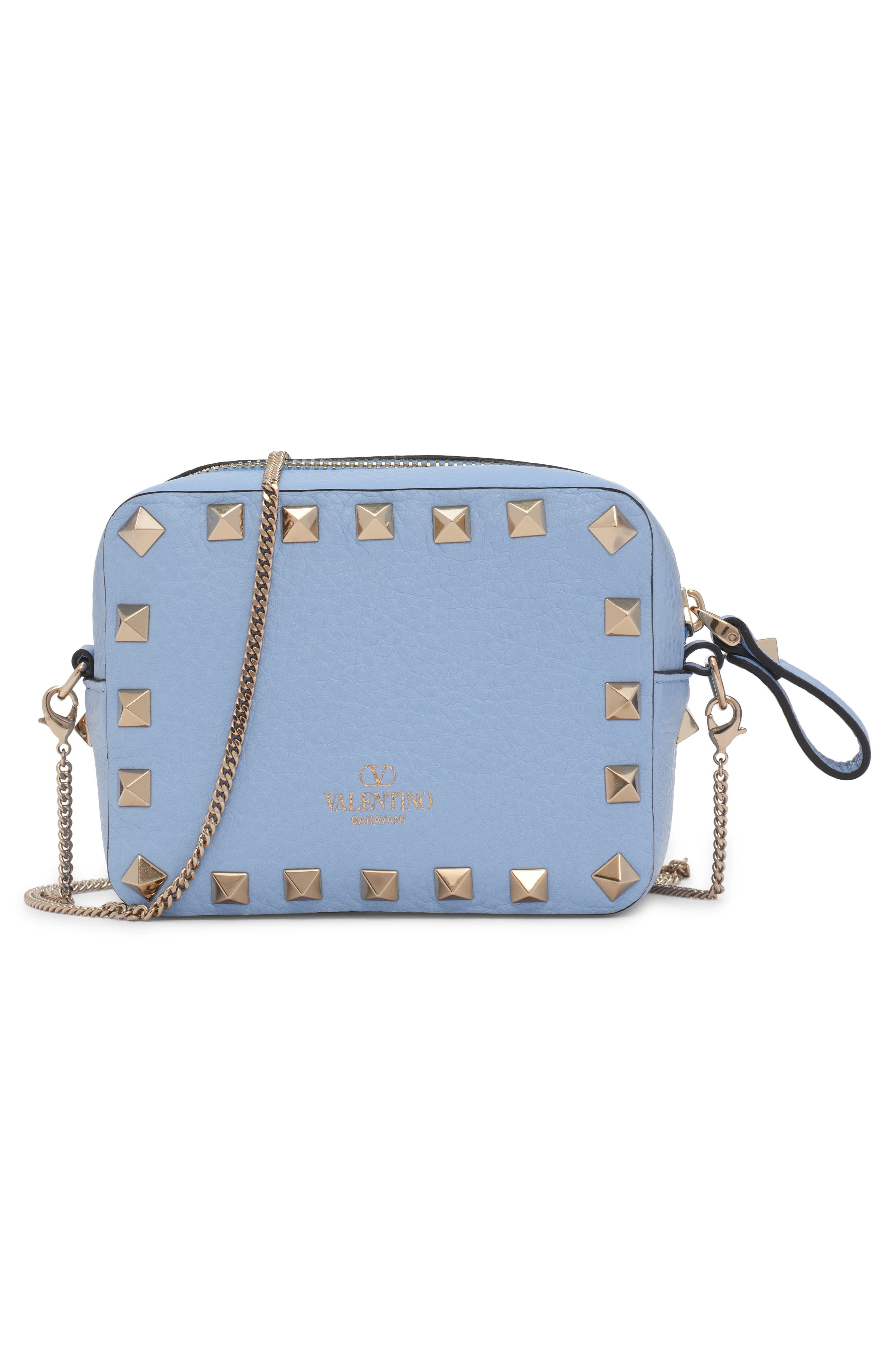 Valentino Garavani Mini Rockstud Leather Crossbody Bag, Alternate, color, 