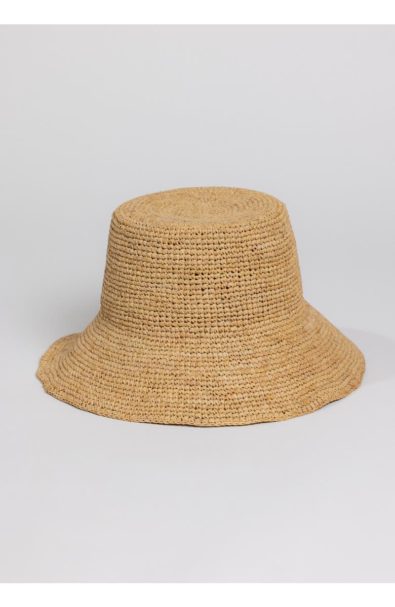 Hat Attack Chic Crochet Bucket Hat, Main, color, Natural