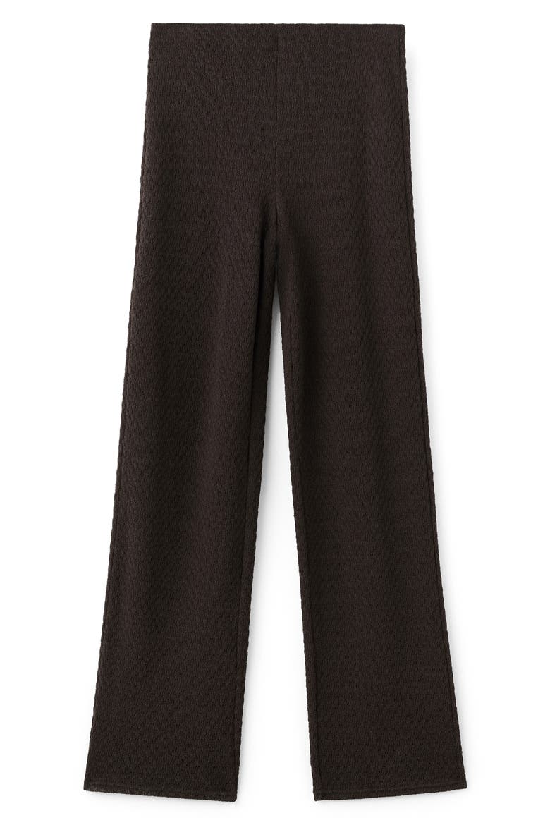 Nati Textured Straight Leg Pants, Alternate, color, BROWN