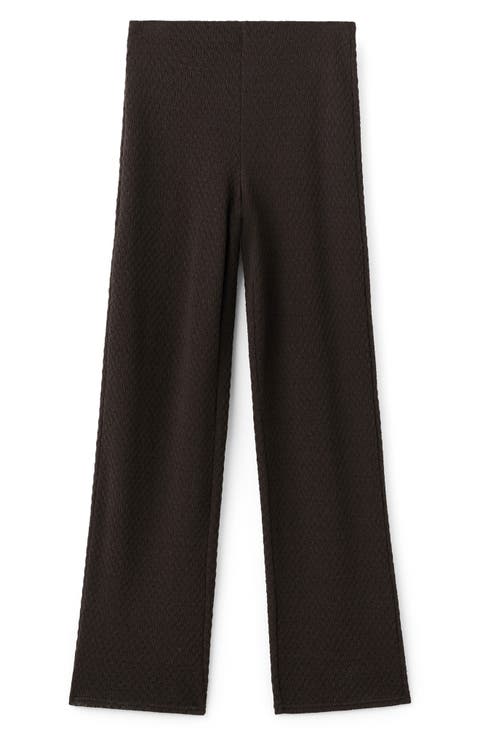 Nati Textured Straight Leg Pants