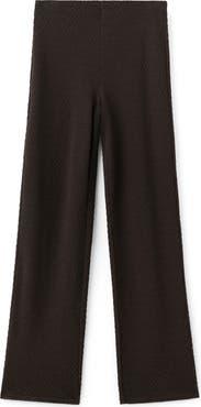 MANGO Nati Textured Straight Leg Pants