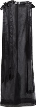 Simone Rocha Bow Detail Sheer Tulle Midi Dress