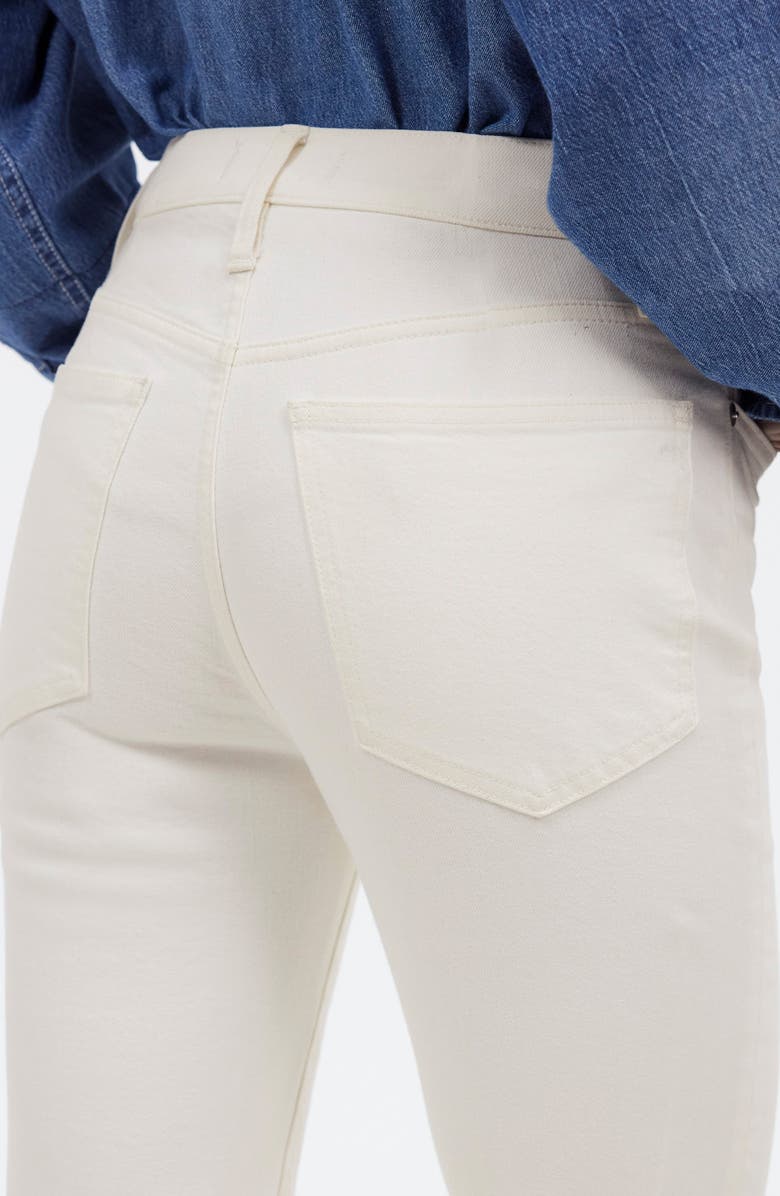 Madewell The Perfect Vintage High Rise Tapered Leg Raw Hem Jeans, Alternate, color, Tile White