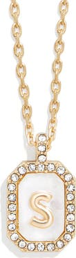 BaubleBar Initial Pendant Necklace