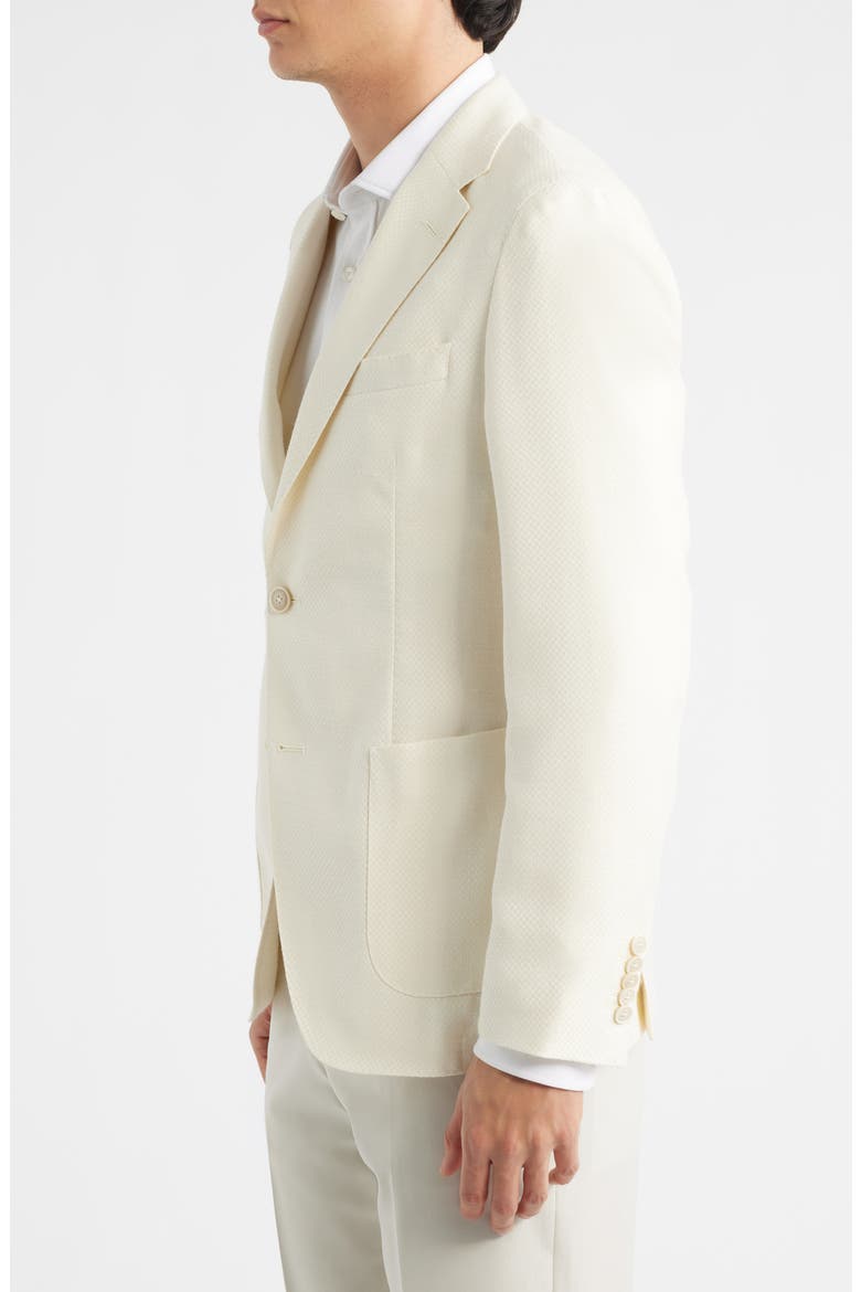 Heston Slim Fit Off White Textured Wool & Silk Blend Sport Coat, Alternate, color, OPEN WHITE