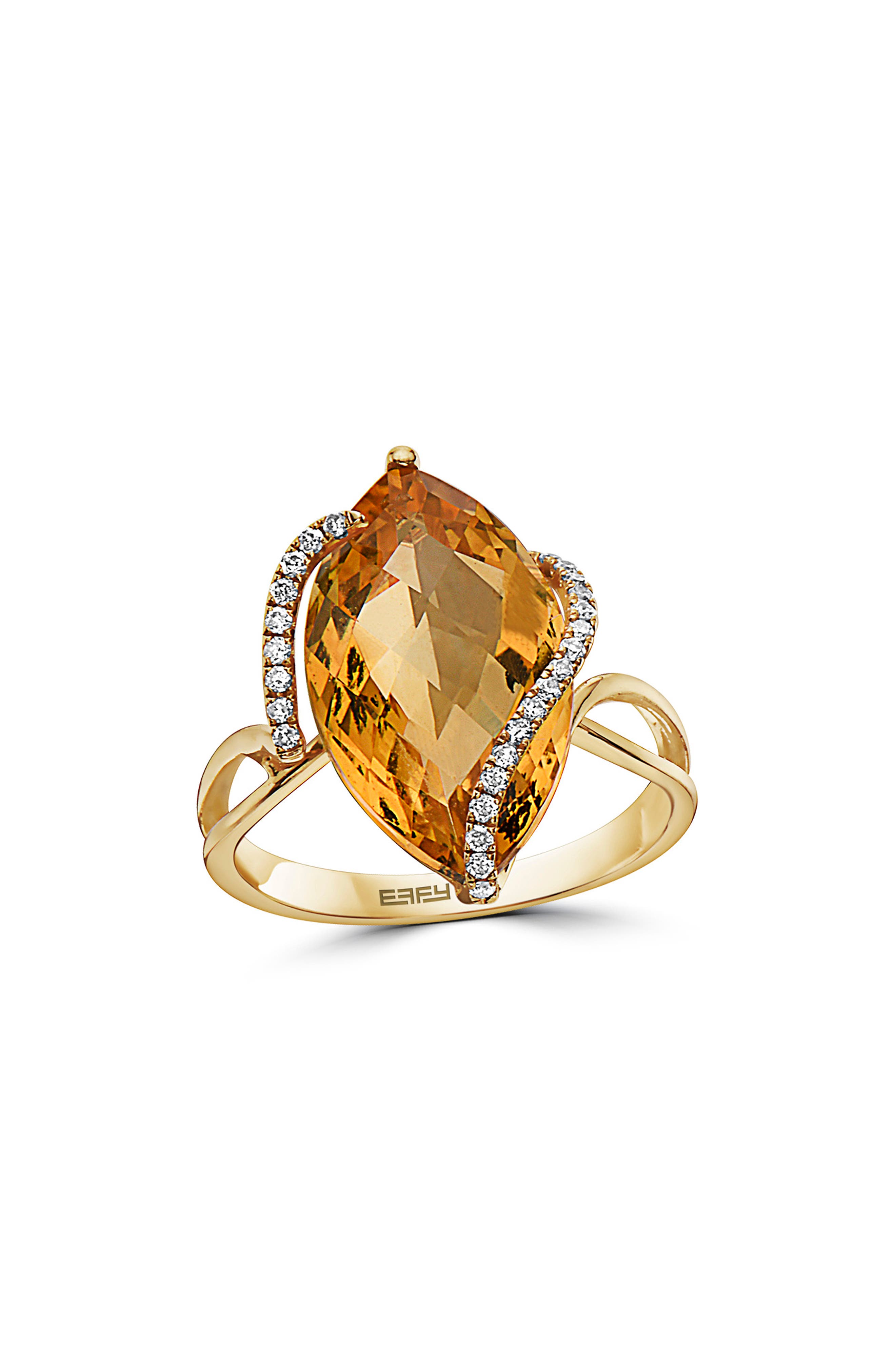 Siling Ring EFFY Diamond & Citrine Wrap Ring (Women) | Nordstromrack