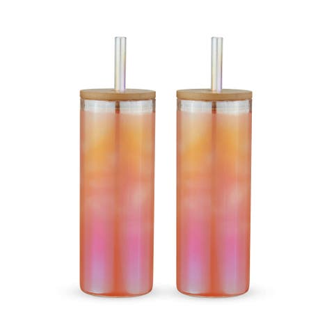 Rainbow Luster Tumblers Set of 2