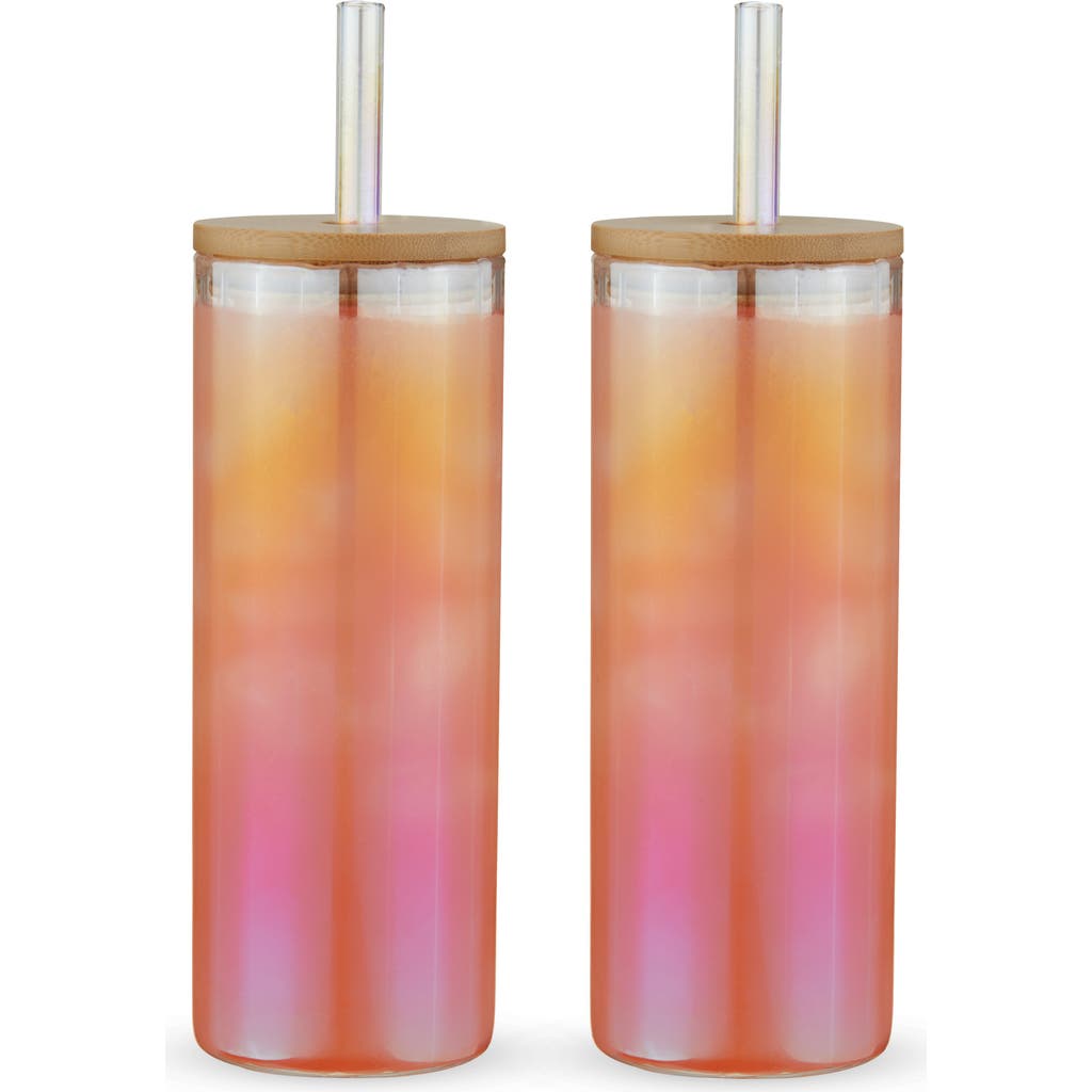 Twine Rainbow Luster Tumblers Set Of 2 In Clear