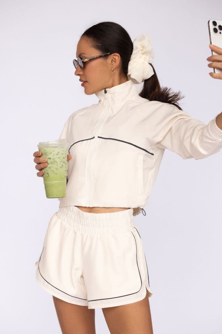 Nicole Cropped Active Jacket, Alternate, color, Ecru