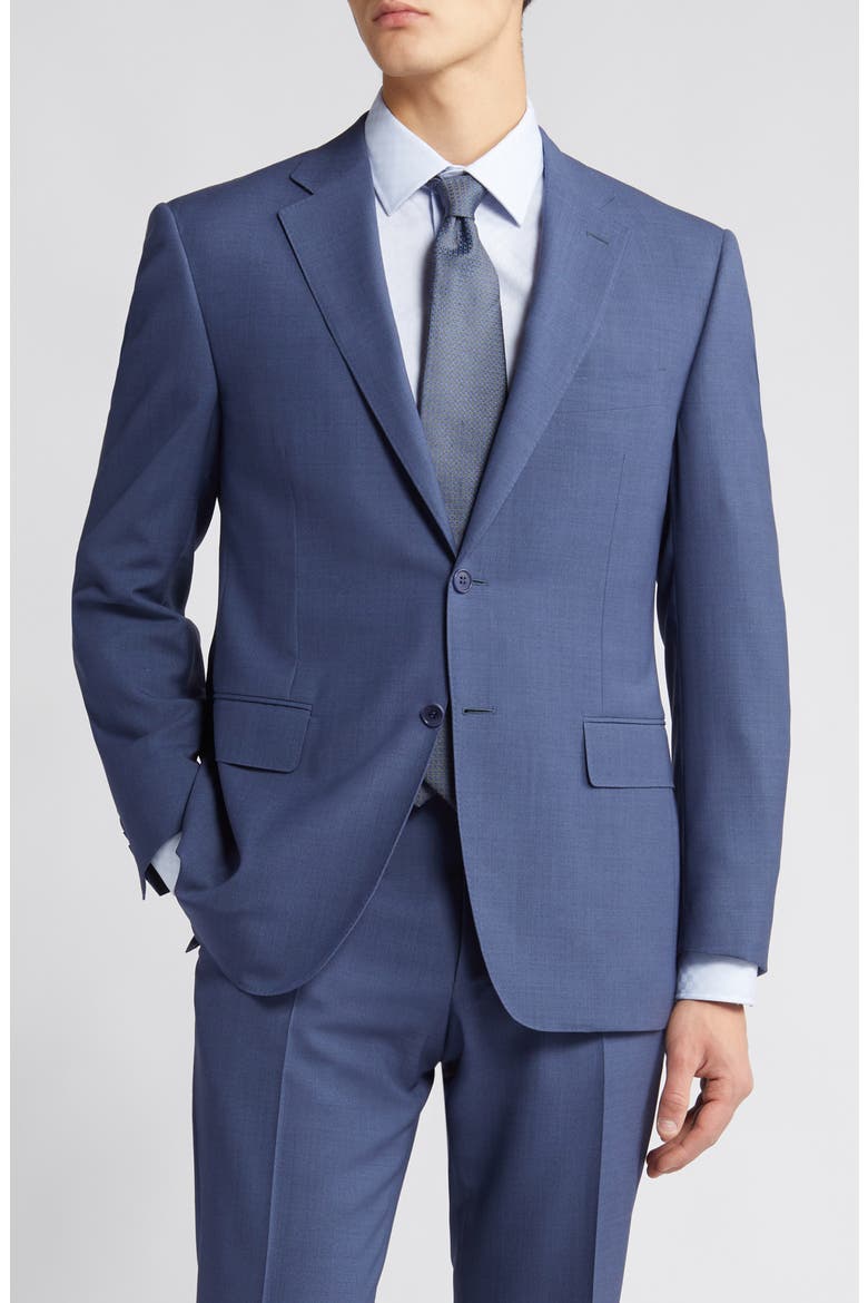 Siena Regular Fit Solid Blue Wool Suit, Alternate, color, BLUE