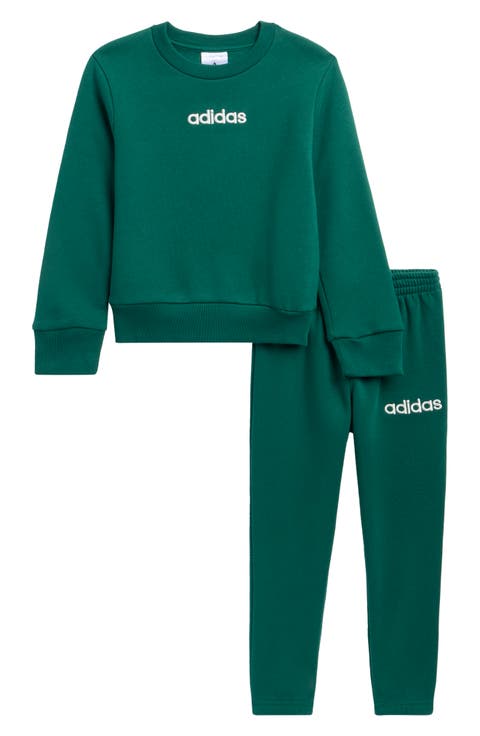 Kids' Linear Logo Crewneck Sweatshirt & Sweatpants Set