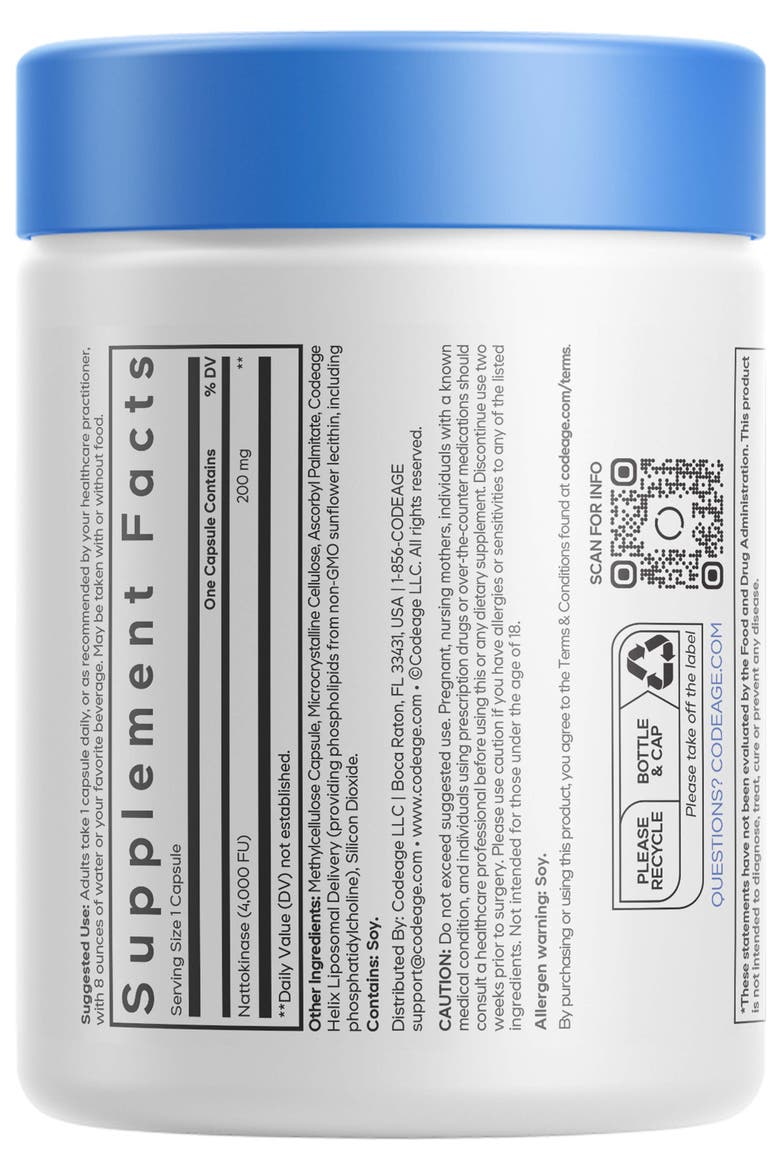 Liposomal Nattokinase, Alternate, color, White