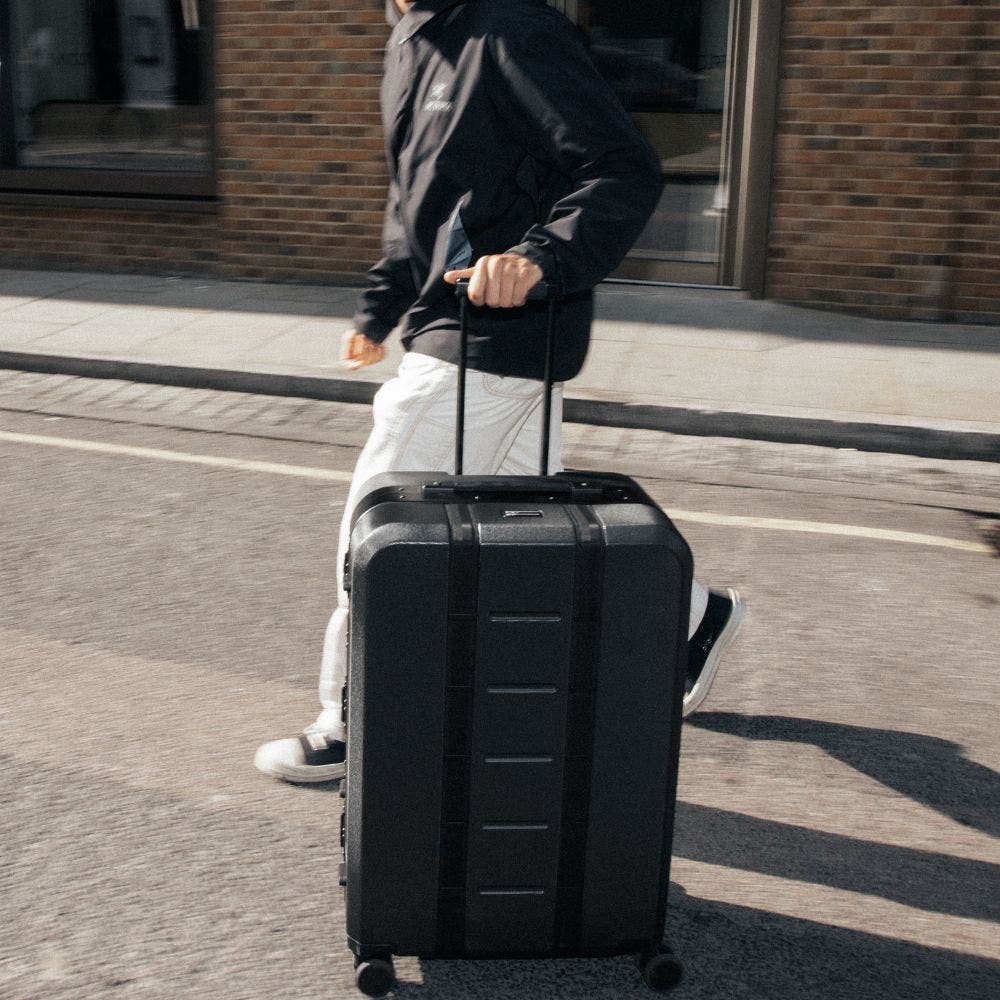 D_b_ Ramverk Pro Hardside 28 Inch Checked Luggage Spinner with Buckle Closure, Alternate, color, Black Out