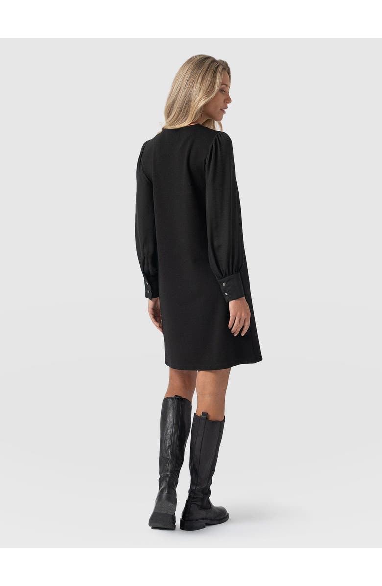 Saint + Sofia Esme Zip Up Dress, Alternate, color, Black