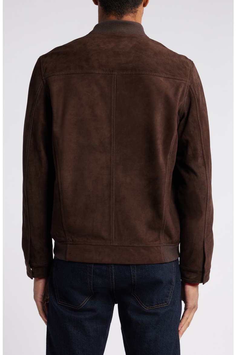 Suede Bomber Jacket, Alternate, color, BROWN MOLE