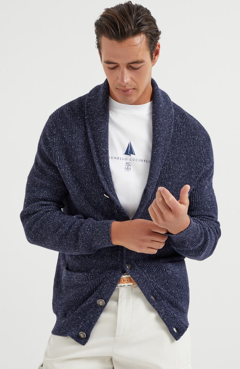 Brunello Cucinelli Chiné cardigan, Alternate, color, 