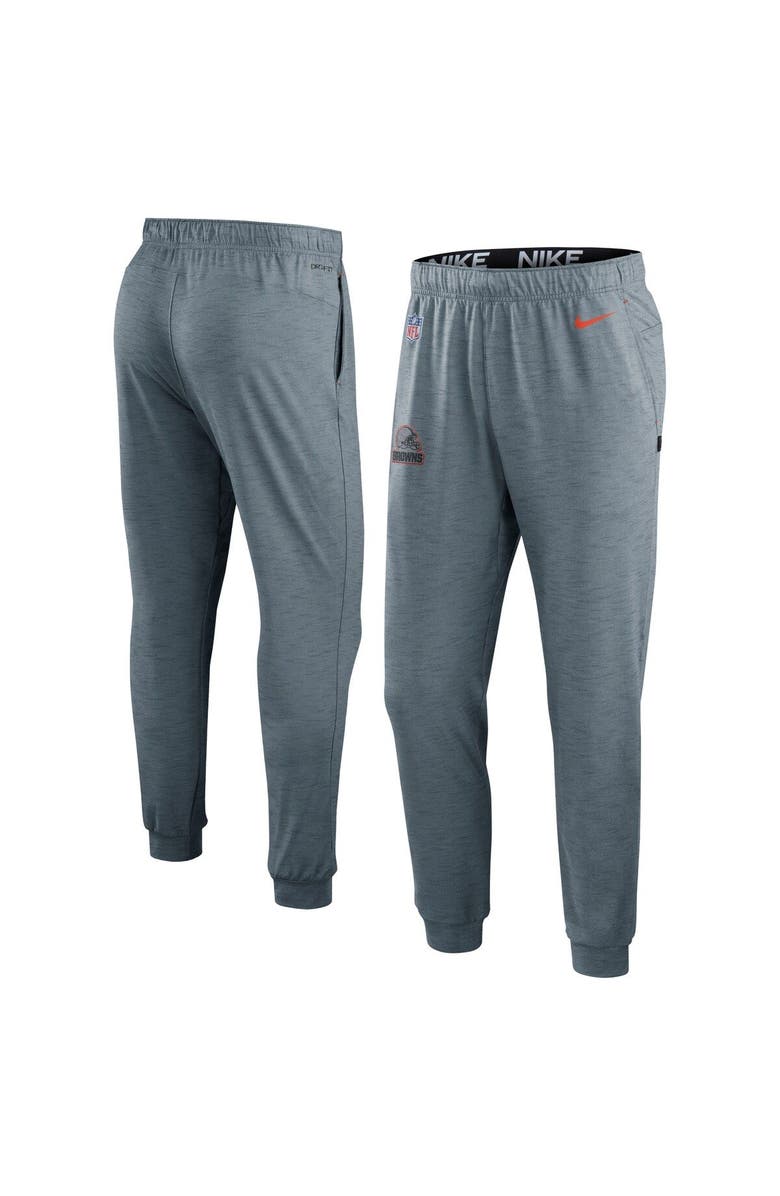 Nike Men's Nike Heather Gray Cleveland Browns Sideline Pop Player Performance Lounge Pants, Main, color, 