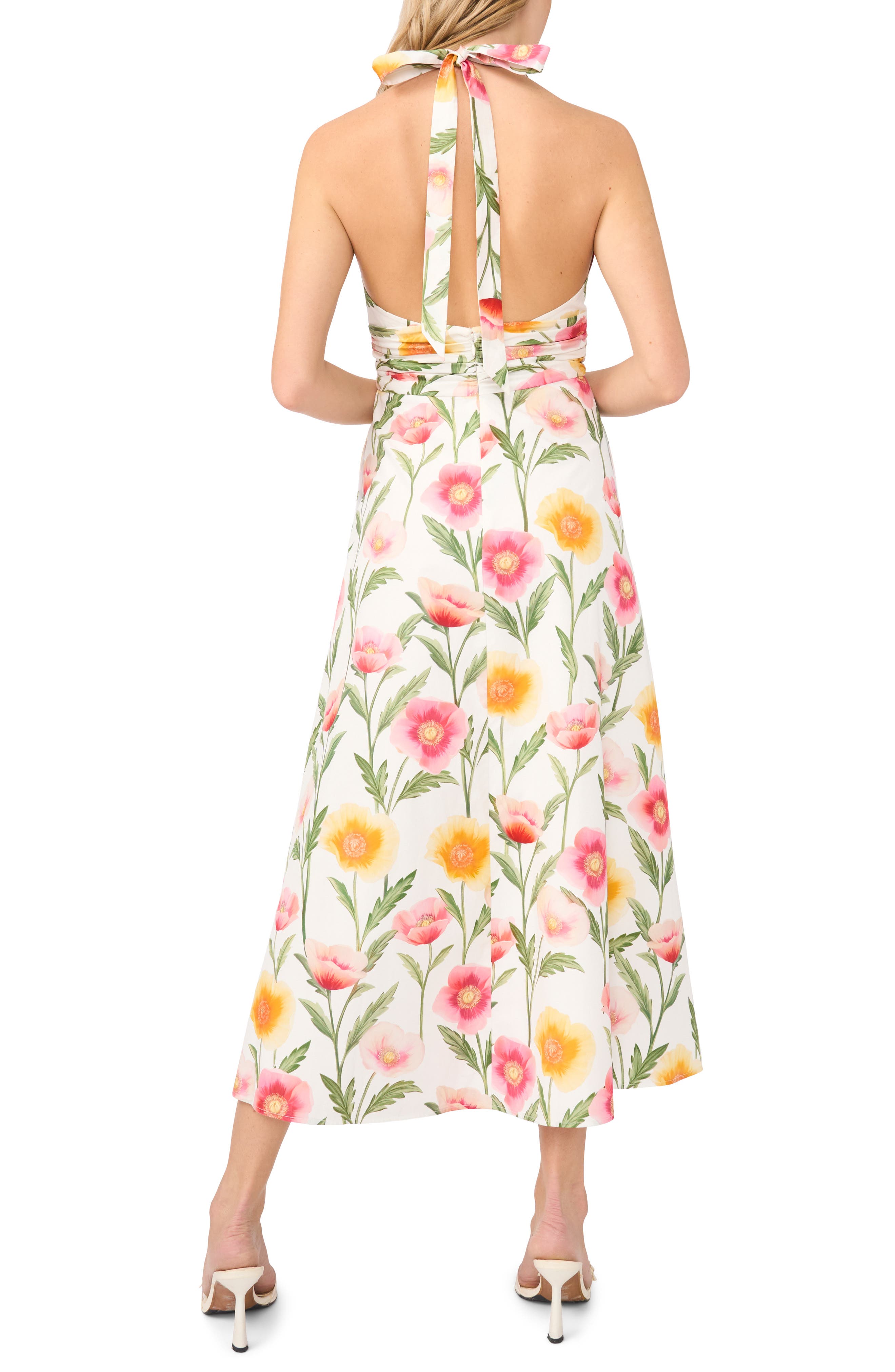Ted Baker Nicky Floral Halter Neck Cotton Dress (Women) | Nordstrom