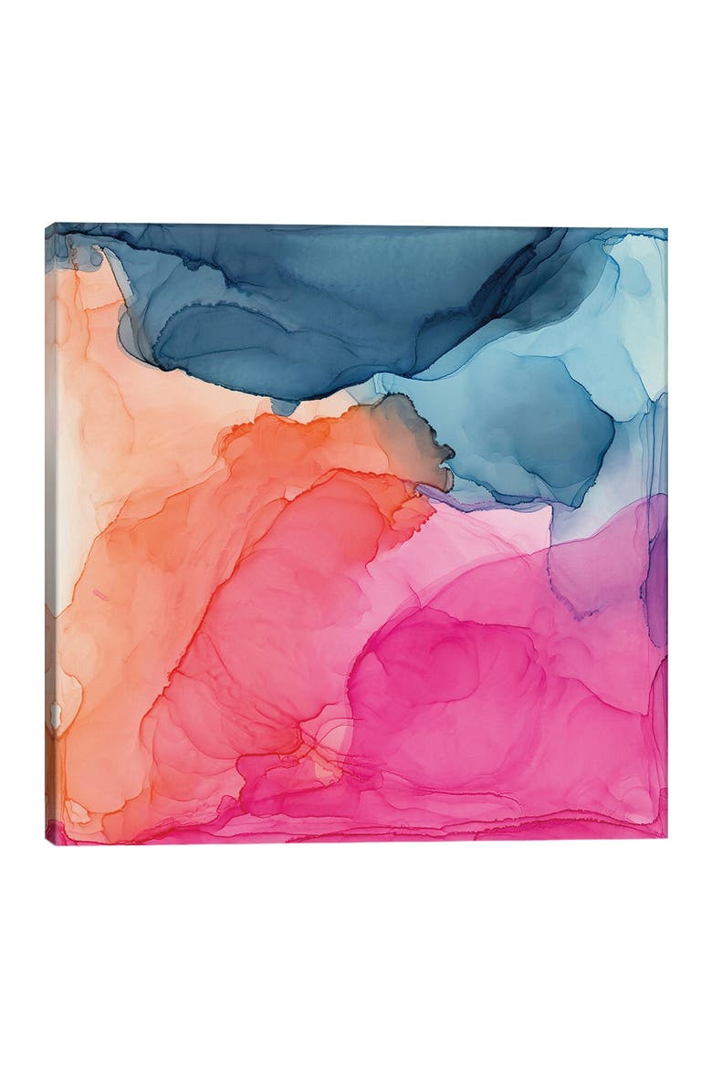 Tropical Bliss Abstract by Elizabeth Karlson Canvas Wall Art 18" x 18", Alternate, color, MULTI