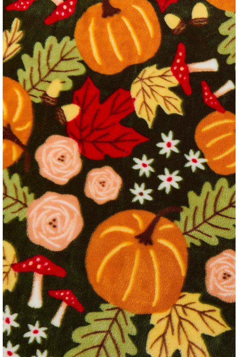 Fall Flora Throw Blanket, Alternate, color, NO COLOR