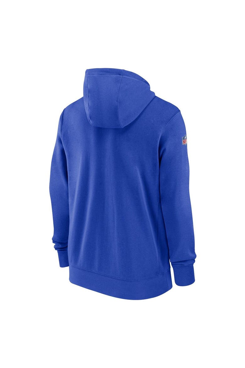 Men's Nike Royal Los Angeles Rams Sideline Club Performance Full-Zip Hoodie, Alternate, color, Royal