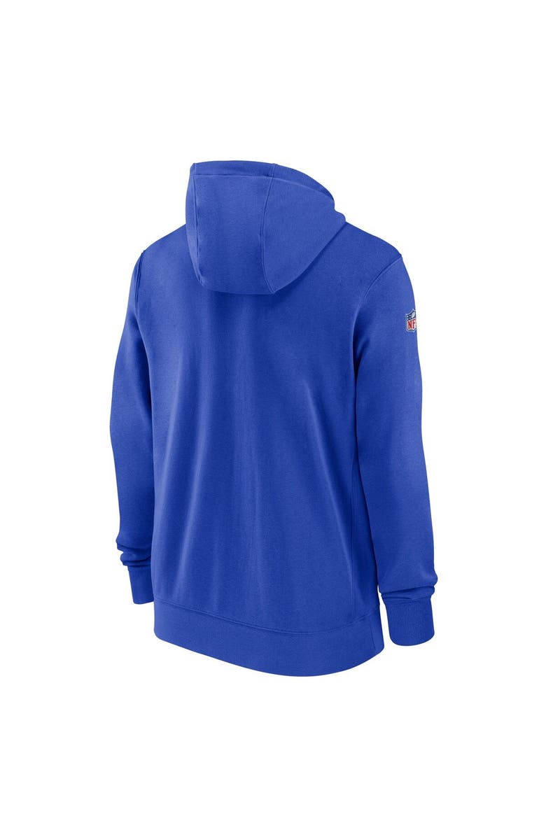 Nike Men's Nike Royal Los Angeles Rams Sideline Club Performance Full-Zip Hoodie, Alternate, color, 