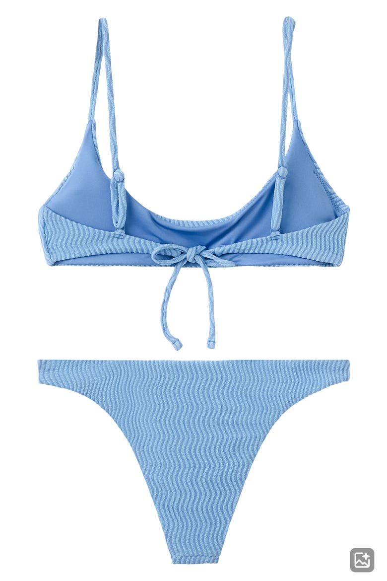 Jacquard Two-Piece Swimsuit, Alternate, color, BLUE