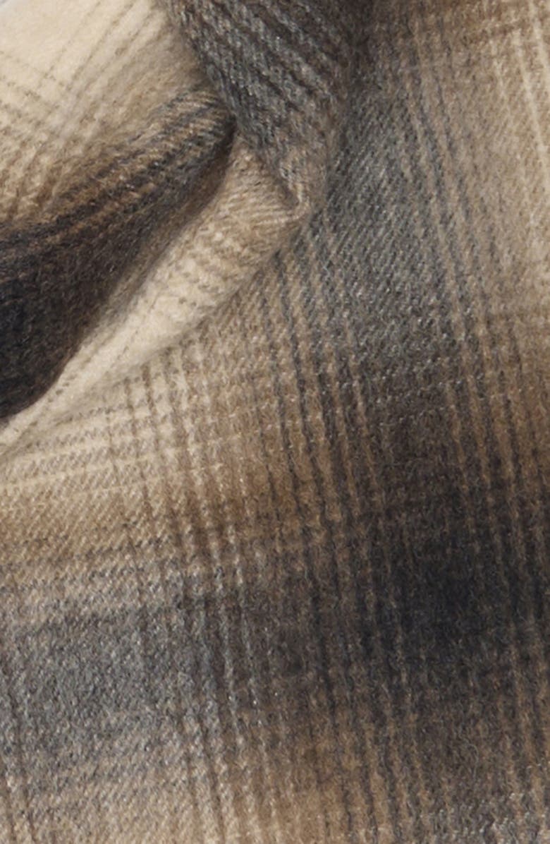Nordstrom Plaid Cashmere Scarf, Alternate, color, Beige- Navy