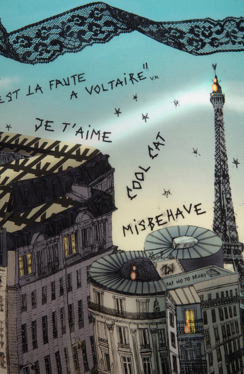 Zadig & Voltaire Blondie 90 Zadigcity Night Silk Scarf, Alternate, color,