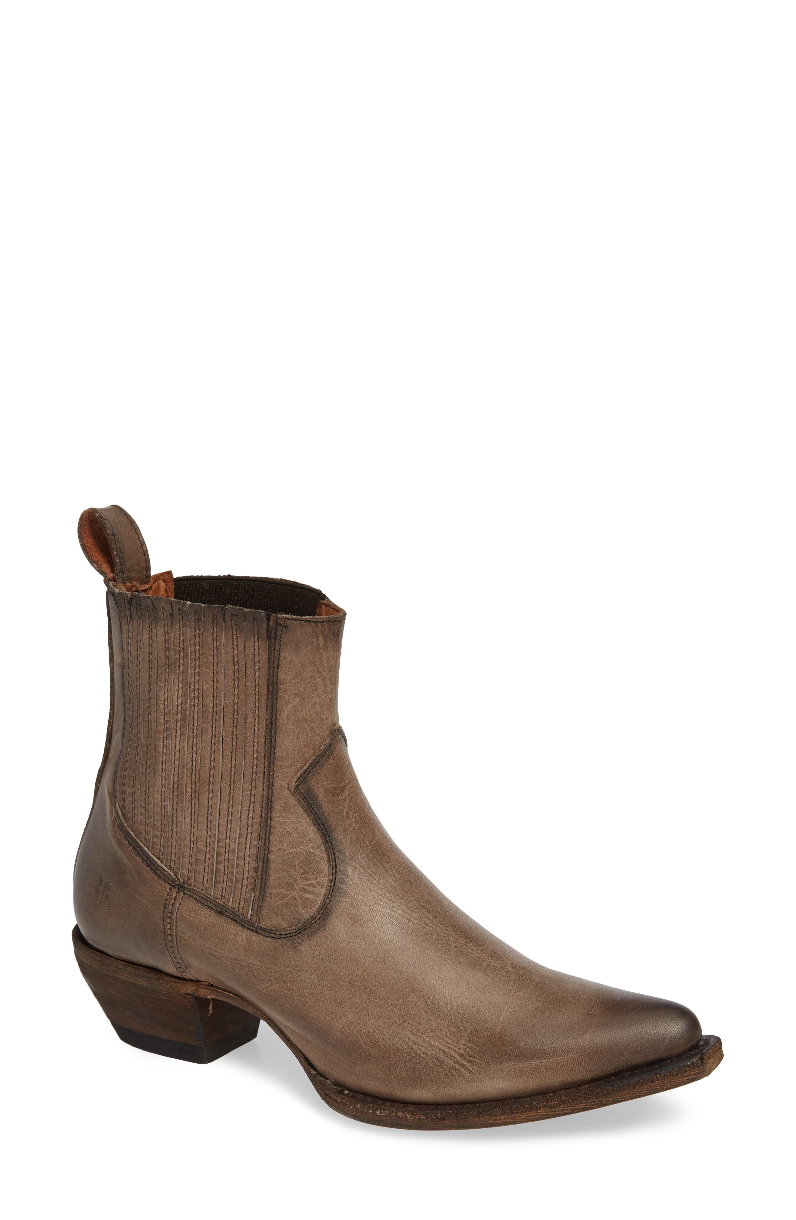 Sacha Western Chelsea Boot, Main, color, Z/DNUSTONE LEATHER