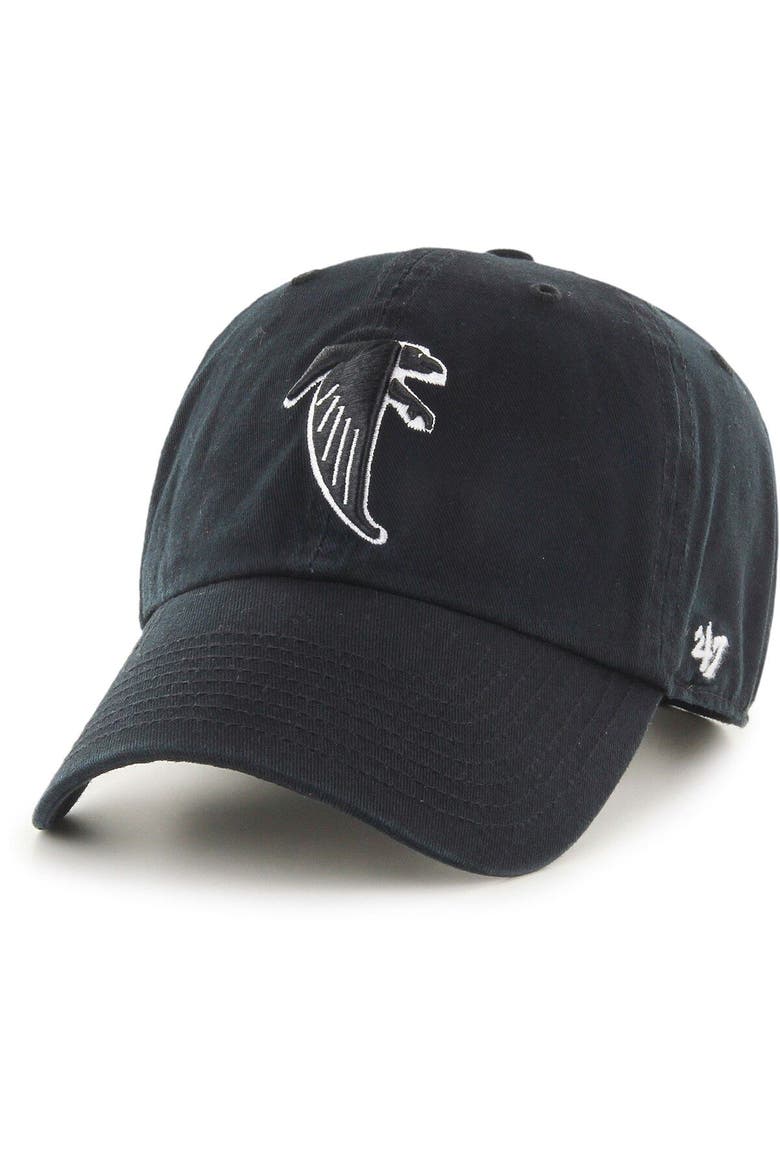 Men's '47 Black Atlanta Falcons Clean Up Legacy Adjustable Hat, Main, color, Black