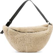 AllSaints Luna Genuine Shearling Shoulder Bag