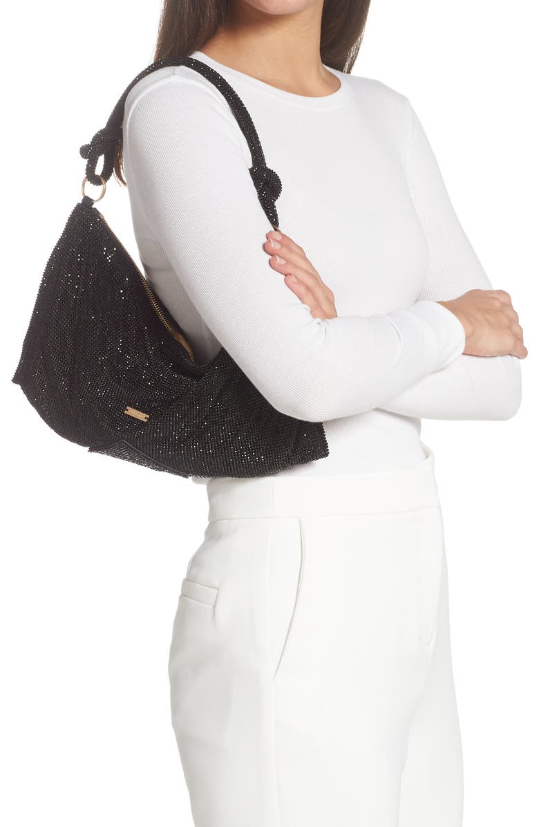 Cult Gaia Mini Hera Rhinestone Shoulder Bag, Alternate, color,