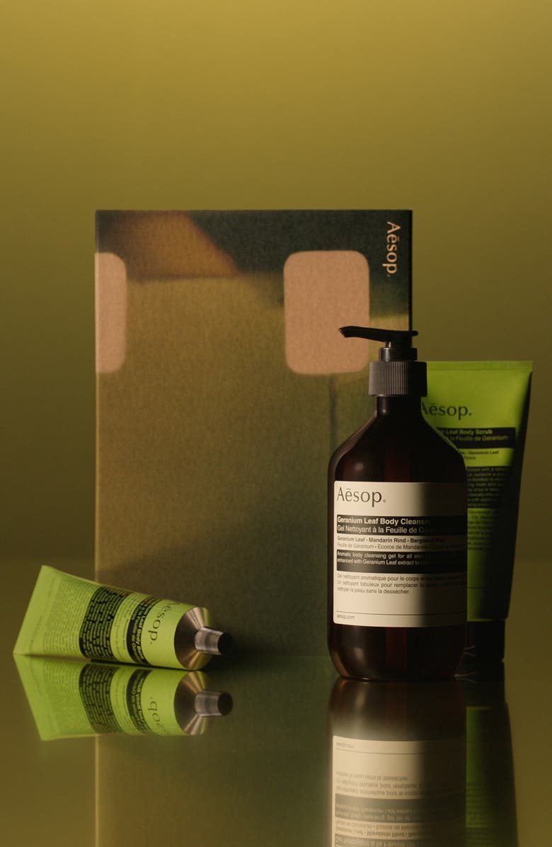 Aesop Geranium Body Care Set $130 Value, Alternate, color, 
