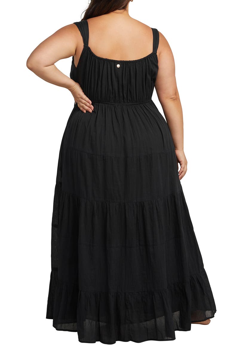 Liszt Cotton Cover-Up Dress, Alternate, color, BLACK