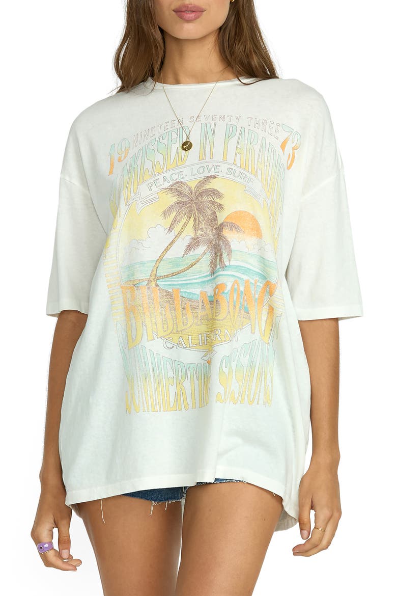 Sunset Mindset Oversize Cotton Graphic T-Shirt, Main, color, STENCIL WASH