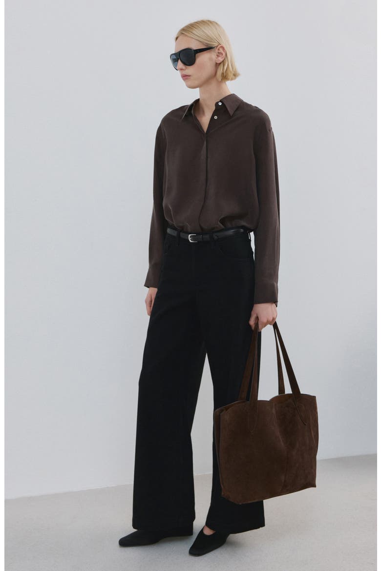 Wide Leg Jeans, Alternate, color, BLACK DENIM