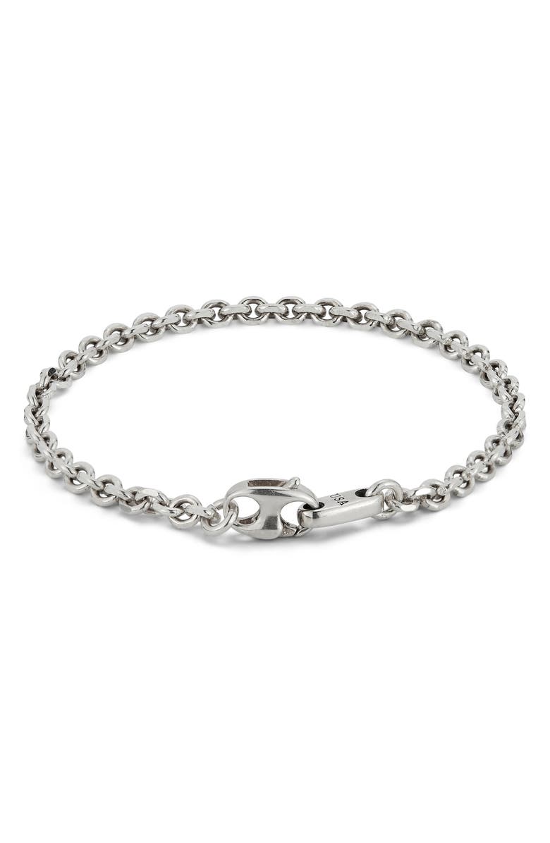 Jonas Studio Burnham Chain Link Bracelet, Main, color, Silver