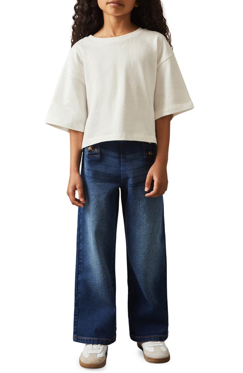 Reiss Kids' Alex Boxy T-Shirt, Alternate, color, Ivory