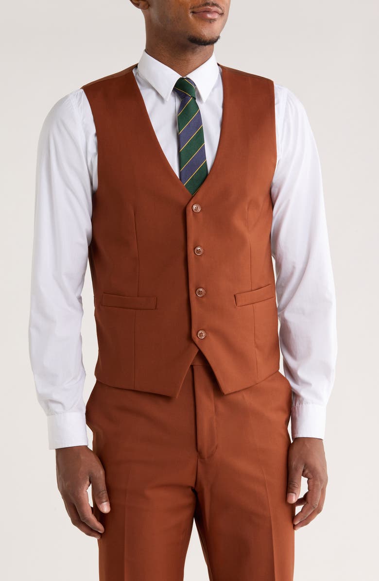 ZEGARIE Brown Solid 3-Piece Suit, Alternate, color, Light Brown