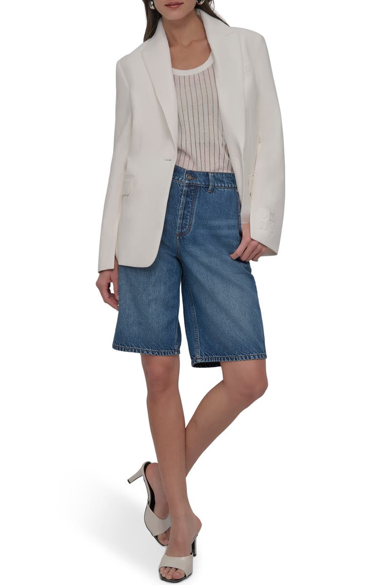 DKNY Logo Patch Blazer, Alternate, color,