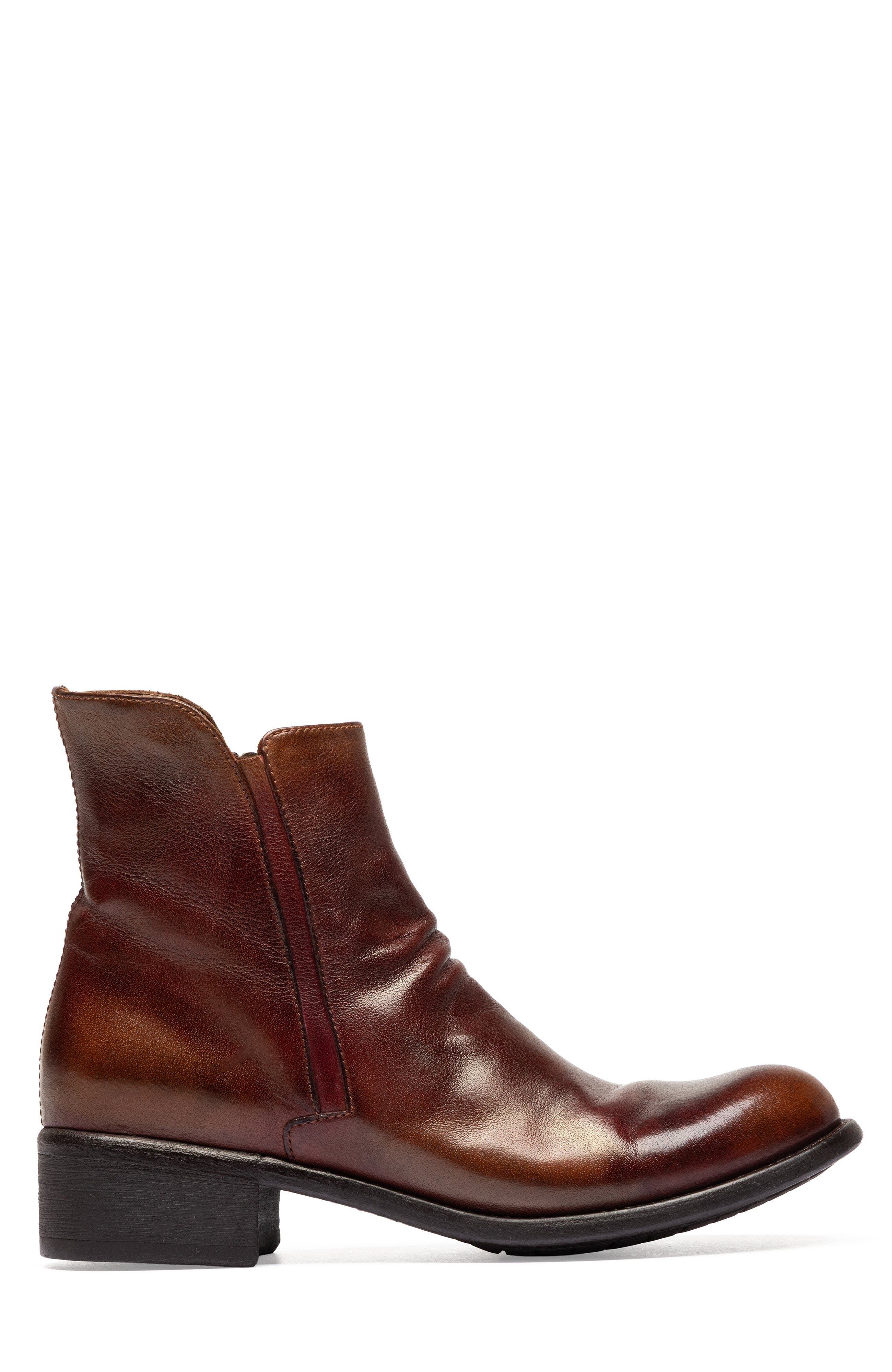 Officine Creative Lis 001 Leather Zipped Boot, Alternate, color, Brown